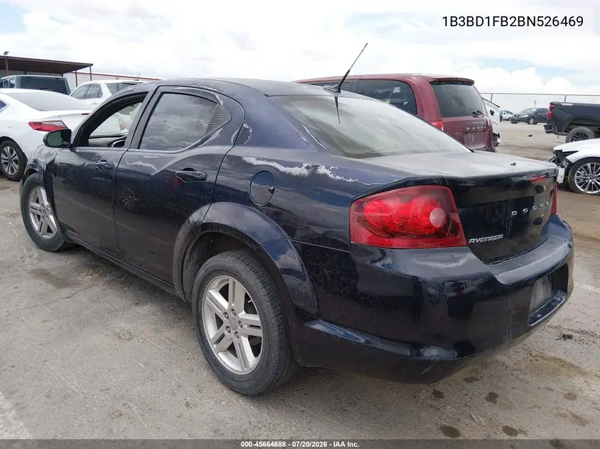 2011 Dodge Avenger Mainstreet VIN: 1B3BD1FB2BN526469 Lot: 45664688
