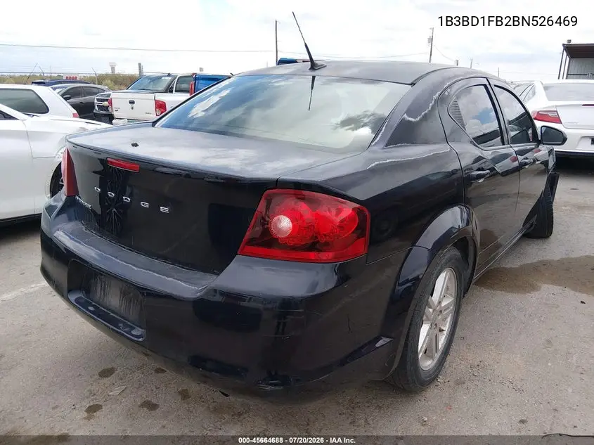 2011 Dodge Avenger Mainstreet VIN: 1B3BD1FB2BN526469 Lot: 45664688
