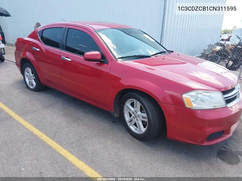 2012 Dodge Avenger Sxt VIN: 1C3CDZCB1CN311595 Lot: 45120669