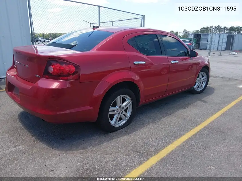 2012 Dodge Avenger Sxt VIN: 1C3CDZCB1CN311595 Lot: 45120669