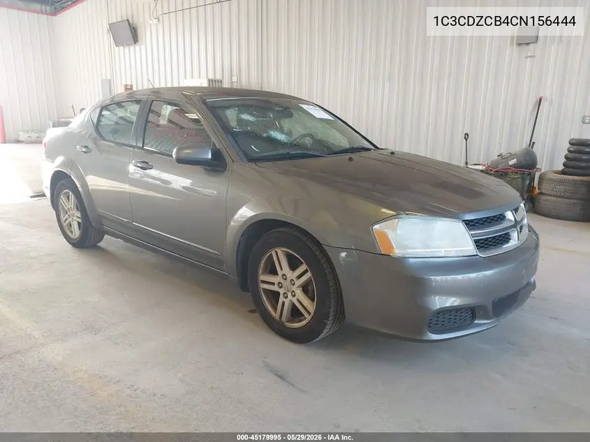2012 Dodge Avenger Sxt VIN: 1C3CDZCB4CN156444 Lot: 45179995