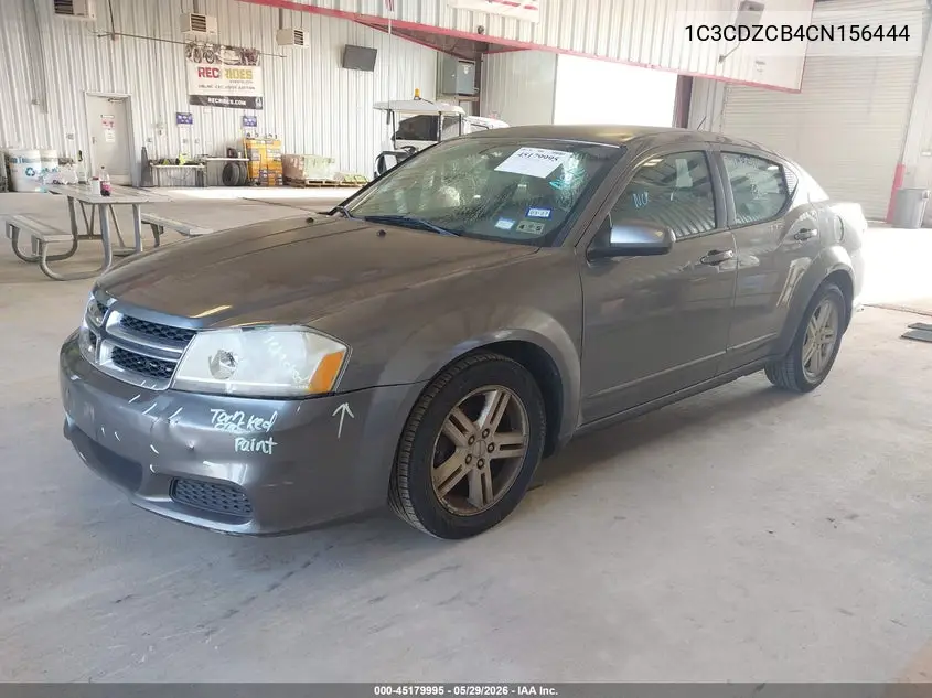 2012 Dodge Avenger Sxt VIN: 1C3CDZCB4CN156444 Lot: 45179995