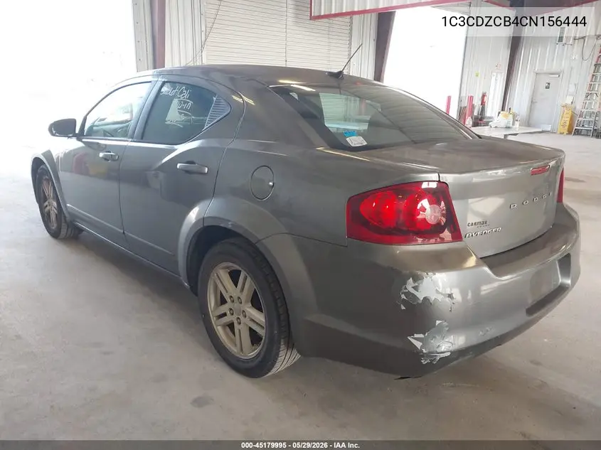 2012 Dodge Avenger Sxt VIN: 1C3CDZCB4CN156444 Lot: 45179995
