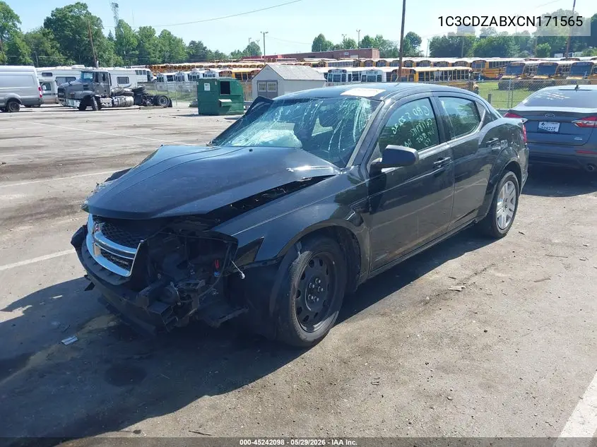 2012 Dodge Avenger Se VIN: 1C3CDZABXCN171565 Lot: 45242098