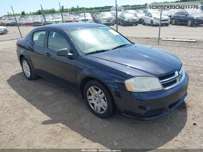 2012 Dodge Avenger Se VIN: 1C3CDZAB3CN211775 Lot: 45270206