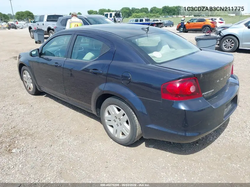 2012 Dodge Avenger Se VIN: 1C3CDZAB3CN211775 Lot: 45270206