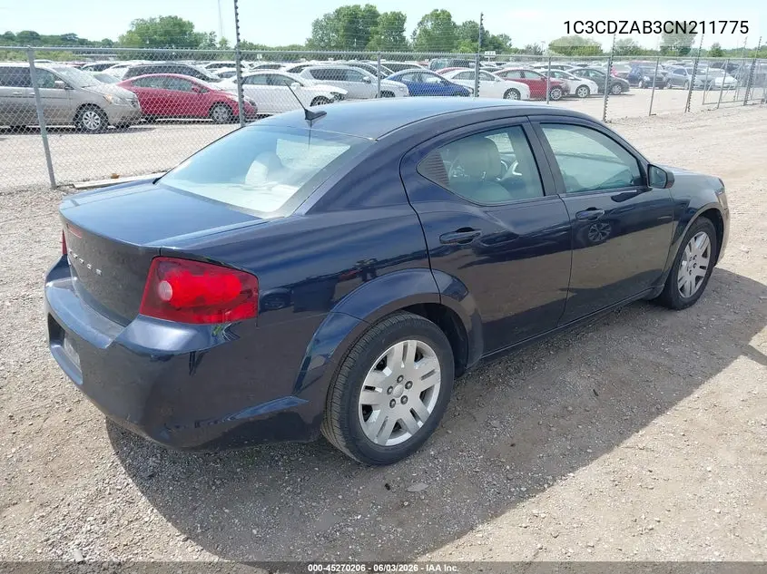 2012 Dodge Avenger Se VIN: 1C3CDZAB3CN211775 Lot: 45270206