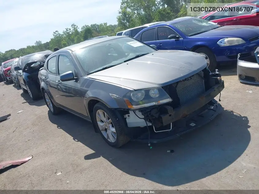 2012 Dodge Avenger R/T VIN: 1C3CDZBGXCN186707 Lot: 45292966