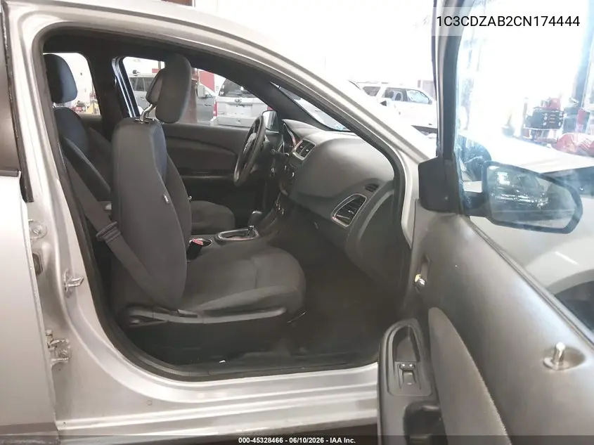 2012 Dodge Avenger Se VIN: 1C3CDZAB2CN174444 Lot: 45328466