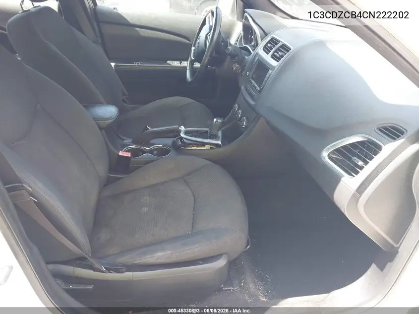 2012 Dodge Avenger Sxt VIN: 1C3CDZCB4CN222202 Lot: 45330893