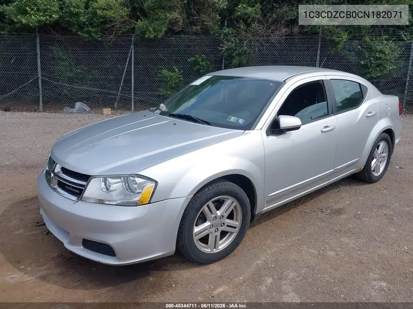 2012 Dodge Avenger Sxt VIN: 1C3CDZCB0CN182071 Lot: 45344711