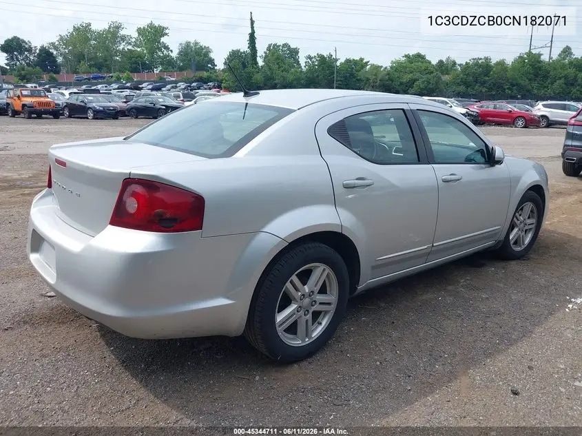 2012 Dodge Avenger Sxt VIN: 1C3CDZCB0CN182071 Lot: 45344711