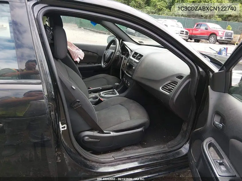 2012 Dodge Avenger Se VIN: 1C3CDZABXCN122740 Lot: 45352053