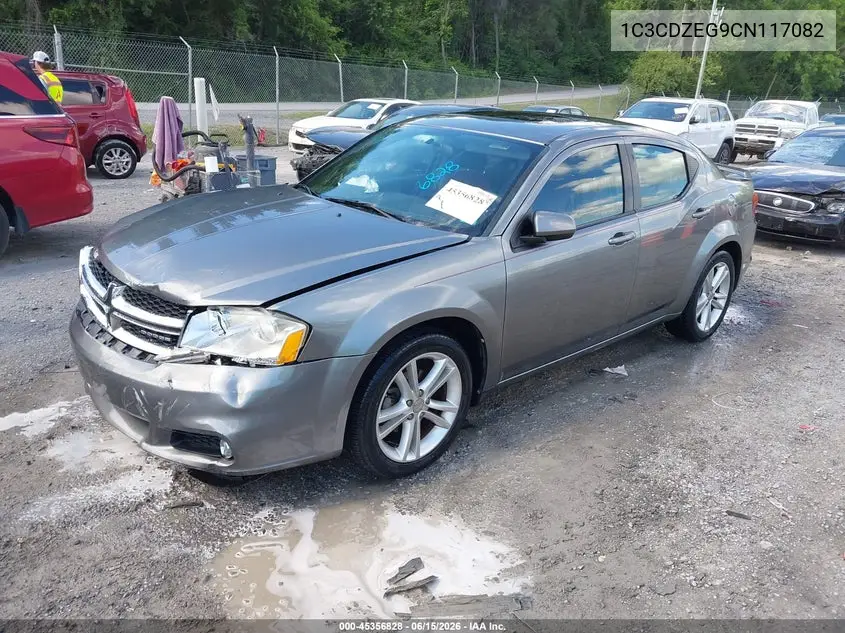 2012 Dodge Avenger Sxt Plus VIN: 1C3CDZEG9CN117082 Lot: 45356828