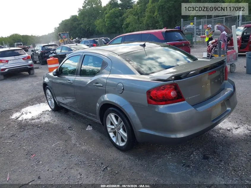 2012 Dodge Avenger Sxt Plus VIN: 1C3CDZEG9CN117082 Lot: 45356828