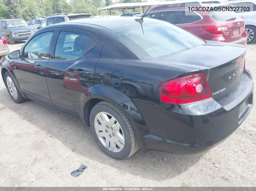 2012 Dodge Avenger Se VIN: 1C3CDZAG5CN327703 Lot: 45459732