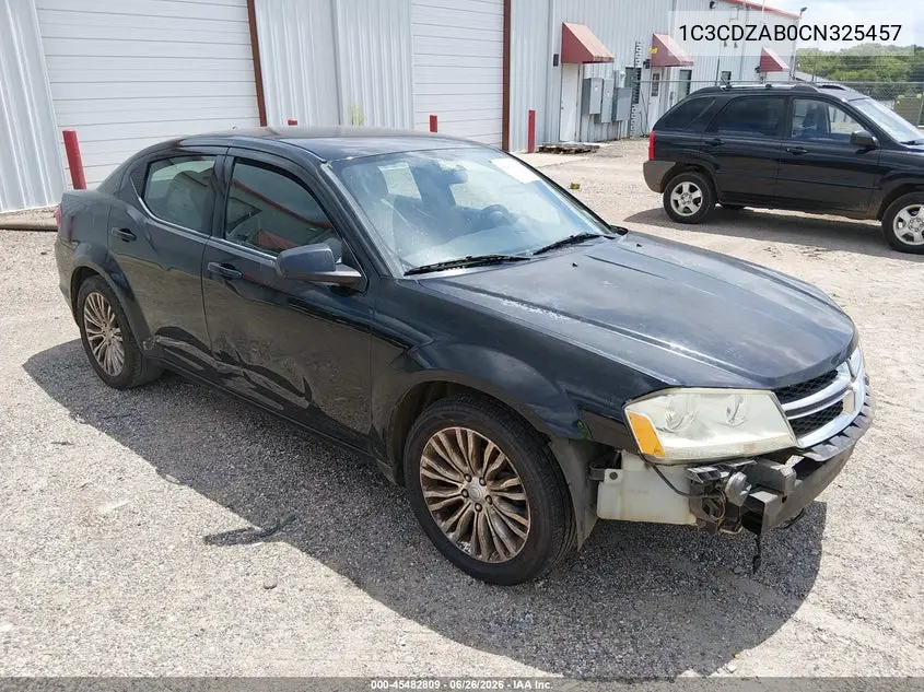 2012 Dodge Avenger Se VIN: 1C3CDZAB0CN325457 Lot: 45482809
