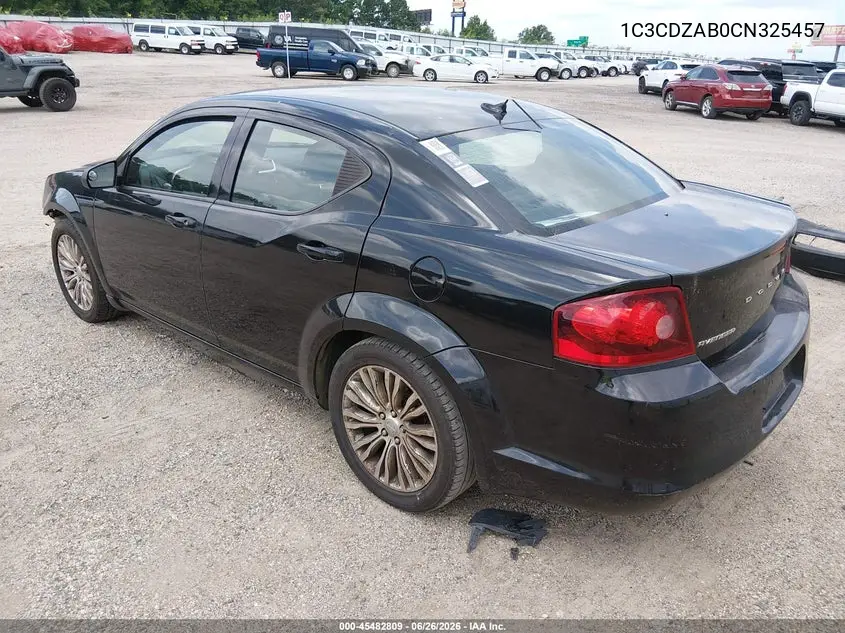 2012 Dodge Avenger Se VIN: 1C3CDZAB0CN325457 Lot: 45482809