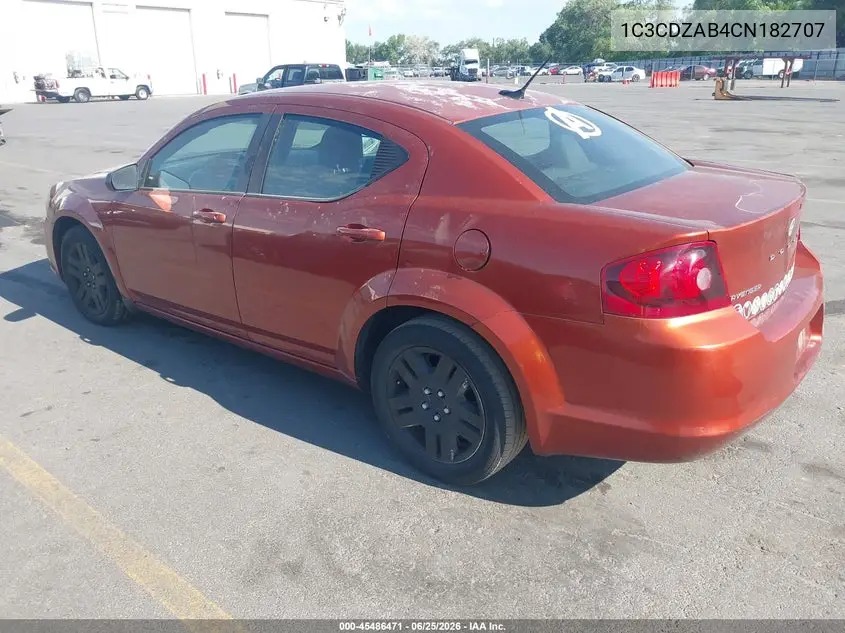 2012 Dodge Avenger Se VIN: 1C3CDZAB4CN182707 Lot: 45486471
