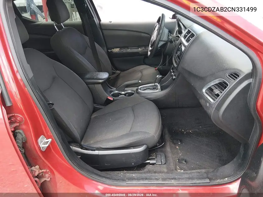 2012 Dodge Avenger Se VIN: 1C3CDZAB2CN331499 Lot: 45495946