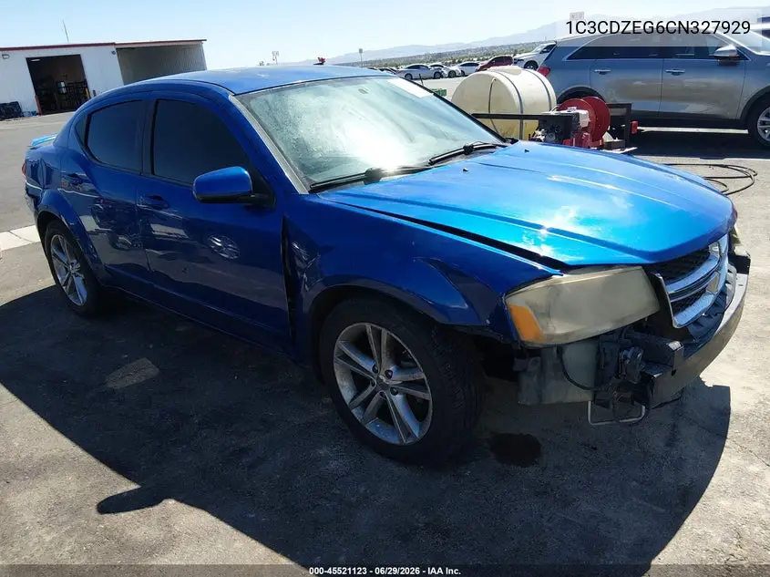 2012 Dodge Avenger Sxt Plus VIN: 1C3CDZEG6CN327929 Lot: 45521123