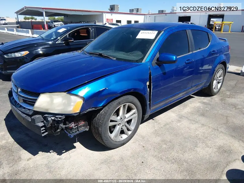 2012 Dodge Avenger Sxt Plus VIN: 1C3CDZEG6CN327929 Lot: 45521123