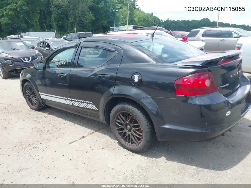 2012 Dodge Avenger Se VIN: 1C3CDZAB4CN115055 Lot: 45562851