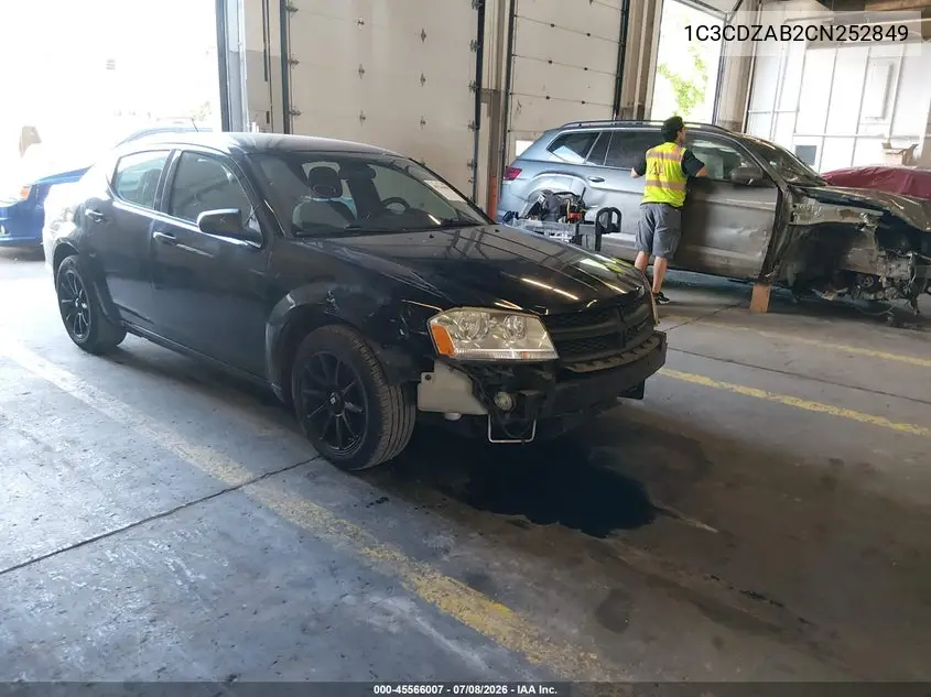 2012 Dodge Avenger Se VIN: 1C3CDZAB2CN252849 Lot: 45566007