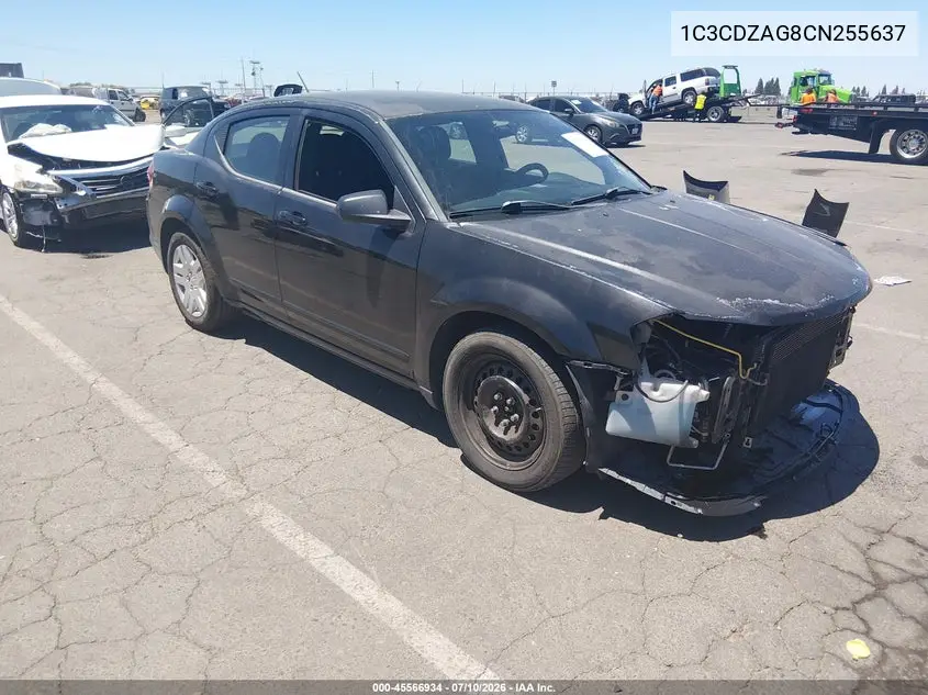 2012 Dodge Avenger Se VIN: 1C3CDZAG8CN255637 Lot: 45566934
