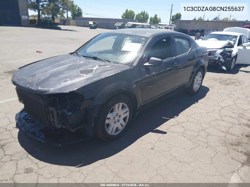 2012 Dodge Avenger Se VIN: 1C3CDZAG8CN255637 Lot: 45566934