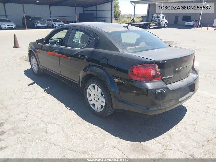 2012 Dodge Avenger Se VIN: 1C3CDZAG8CN255637 Lot: 45566934