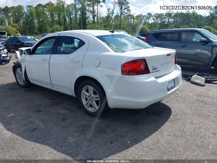 2012 Dodge Avenger Sxt VIN: 1C3CDZCB2CN150609 Lot: 45570135