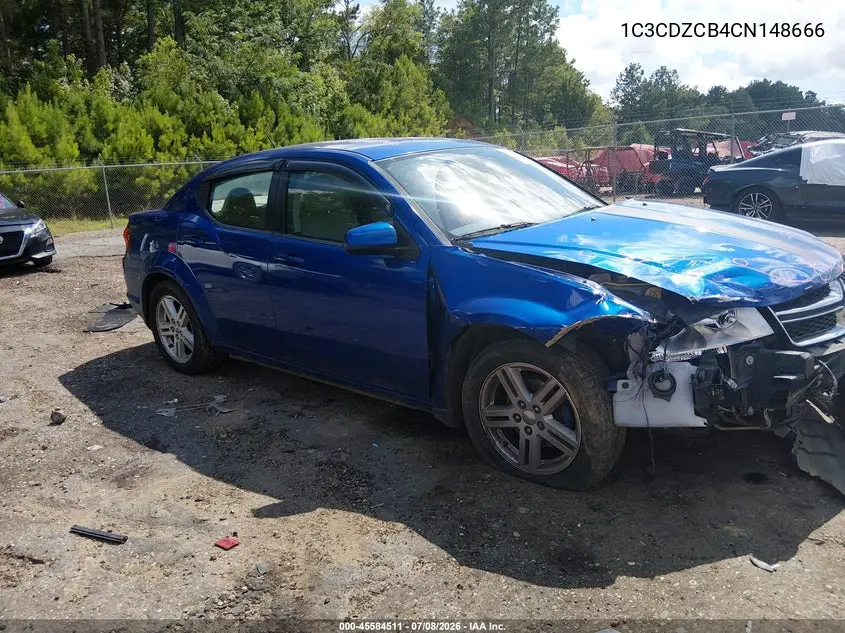 2012 Dodge Avenger Sxt VIN: 1C3CDZCB4CN148666 Lot: 45584511