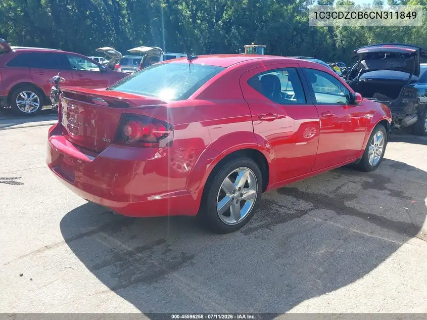 2012 Dodge Avenger Sxt VIN: 1C3CDZCB6CN311849 Lot: 45596258