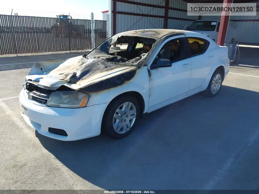 2012 Dodge Avenger Se VIN: 1C3CDZAB8CN128150 Lot: 45633856