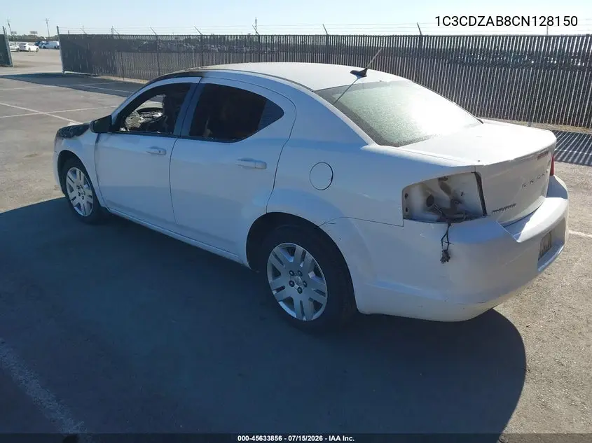 2012 Dodge Avenger Se VIN: 1C3CDZAB8CN128150 Lot: 45633856
