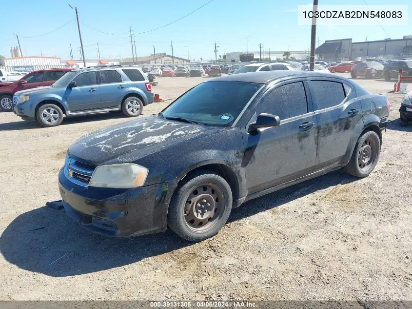 2013 Dodge Avenger Se VIN: 1C3CDZAB2DN548083 Lot: 39131305