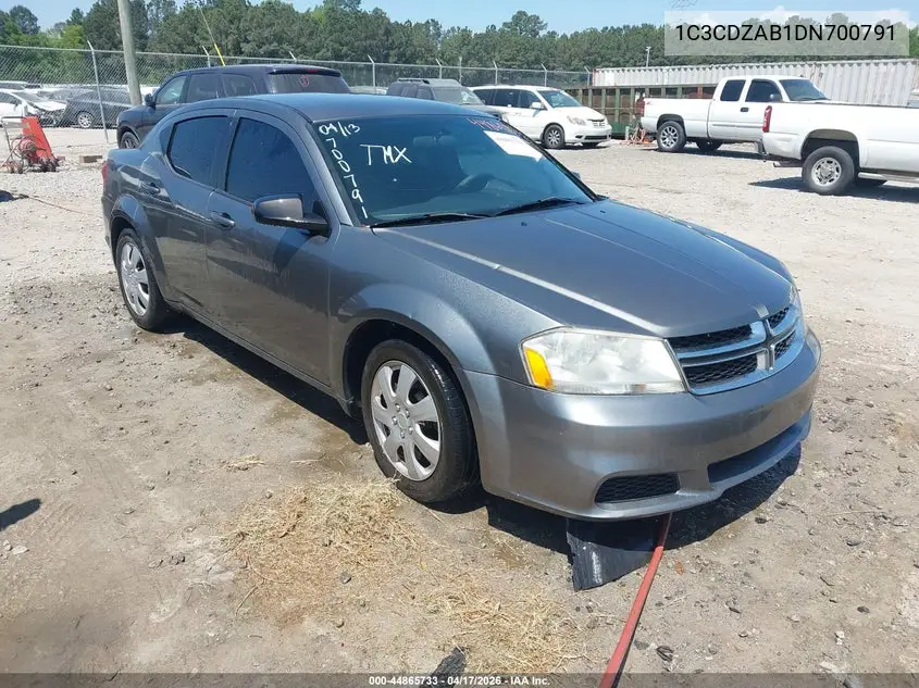 1C3CDZAB1DN700791 2013 Dodge Avenger Se