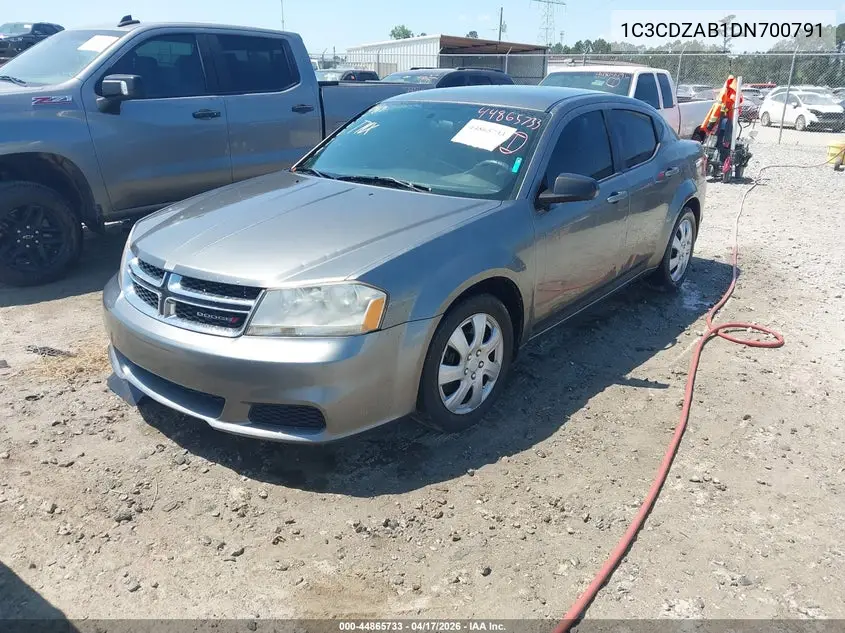 1C3CDZAB1DN700791 2013 Dodge Avenger Se