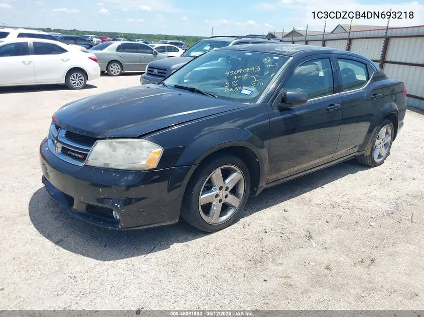 2013 Dodge Avenger Sxt VIN: 1C3CDZCB4DN693218 Lot: 45091993