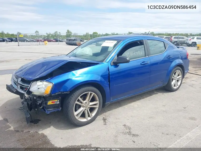2013 Dodge Avenger Se V6 VIN: 1C3CDZAG9DN586454 Lot: 45132487
