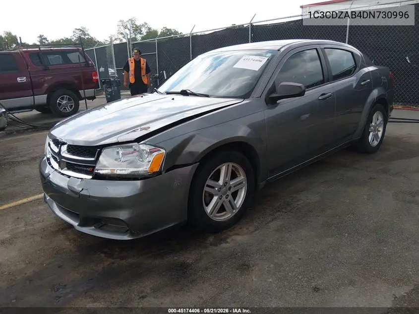 2013 Dodge Avenger Se VIN: 1C3CDZAB4DN730996 Lot: 45174406