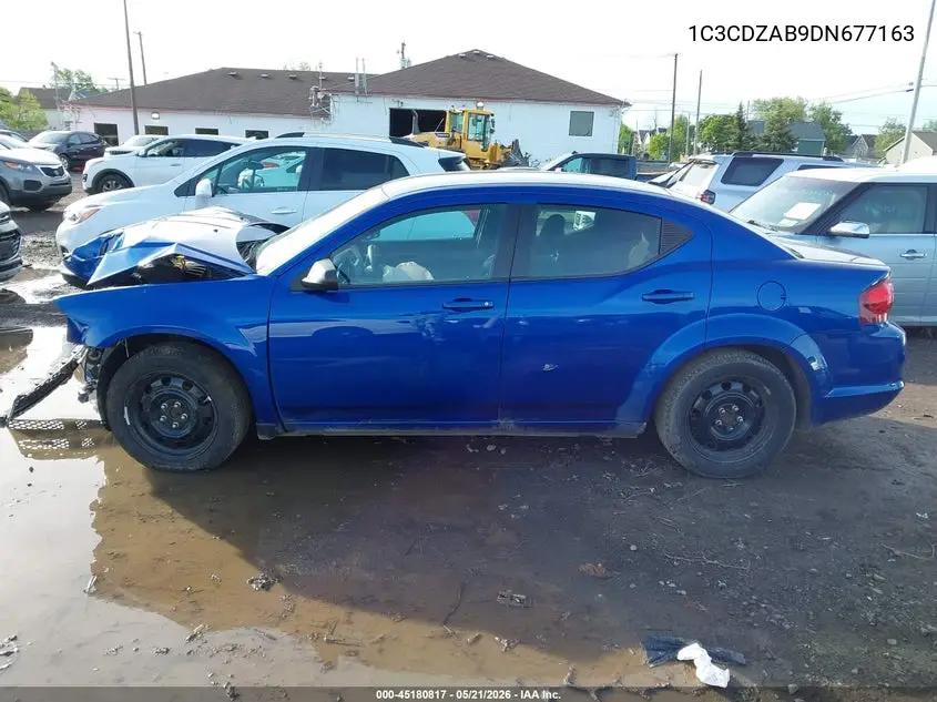 2013 Dodge Avenger Se VIN: 1C3CDZAB9DN677163 Lot: 45180817