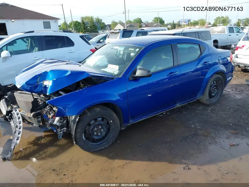 2013 Dodge Avenger Se VIN: 1C3CDZAB9DN677163 Lot: 45180817