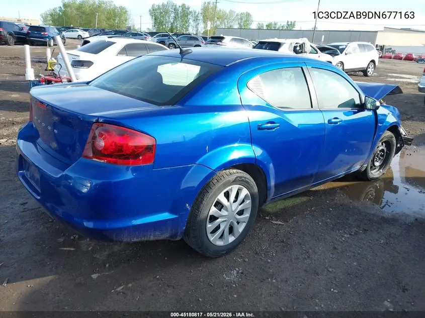 2013 Dodge Avenger Se VIN: 1C3CDZAB9DN677163 Lot: 45180817