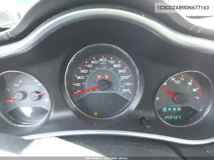 2013 Dodge Avenger Se VIN: 1C3CDZAB9DN677163 Lot: 45180817