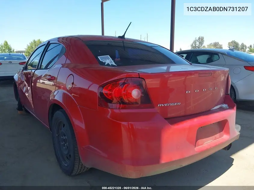 2013 Dodge Avenger Se VIN: 1C3CDZAB0DN731207 Lot: 45221328