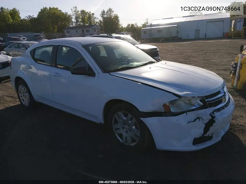 2013 Dodge Avenger Se V6 VIN: 1C3CDZAG9DN748664 Lot: 45275568