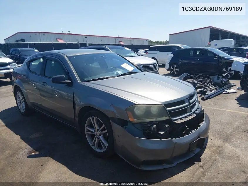 2013 Dodge Avenger Se V6 VIN: 1C3CDZAG0DN769189 Lot: 45285205