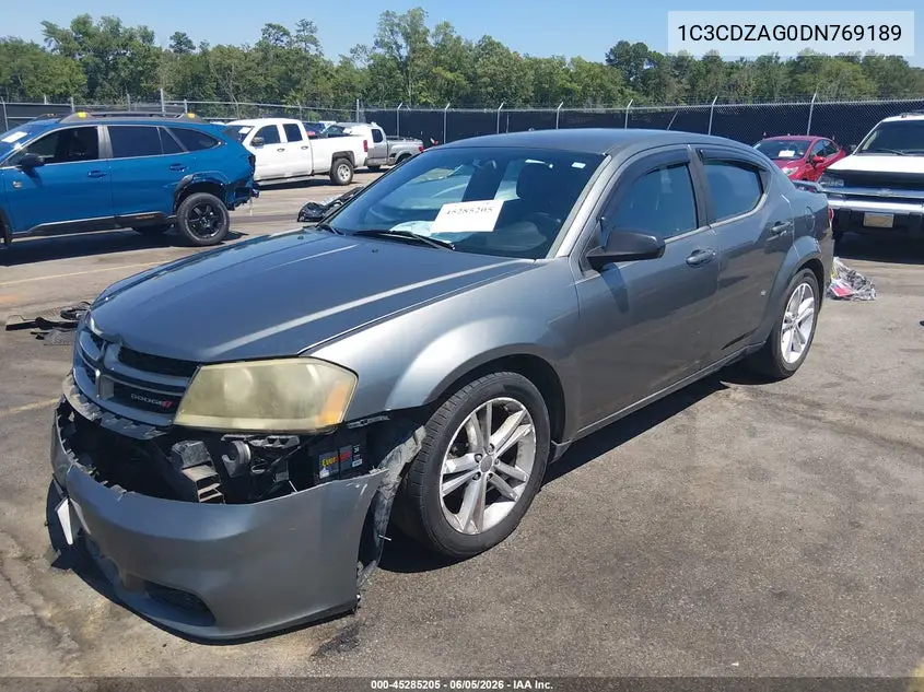 2013 Dodge Avenger Se V6 VIN: 1C3CDZAG0DN769189 Lot: 45285205